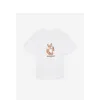 Våren och sommaren ny nisch Small Fox Animal Letters Tryckt Cotton Round Neck Women's Short Sleeve T-shirt Kvinnor