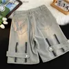 Men's Shorts Denim shorts mens retro Trousers street clothing American S-3XL cool youth hip-hop personal Y2K summer clothing cool and unique Q240305