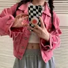 Women's Jackets Jackets Pink Denim Coat Spring And Autumn Women Retro Girls All Kinds Of Short 240305