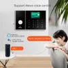 PGST Smart Life Alarm System for Home WIFI GSM Security Alarm Host with Door and Motion Sensor Tuya Smart App control work Alexa 240219