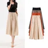 Women's Pants Calf-Length Korean Style Wide Leg Office Lady Loose Breathable Clothing Spring Summer