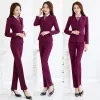 Abiti 2023 Spring Autumn Inverno Formale Ladies Red Blazer Women Business Abito con set Work Wear Office Uniforme