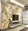Абстрактная живопись на заказ, 3D стереоскопический алмазный цветок, современные 3D обои для гостиной, декоративные картины9832309