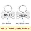 Dog Apparel Personalized Collar Address ID Tags For Dogs Medal With Engraving Name Customizable Kitten Puppy Accessories Necklace Chain