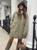 Parkas Vintage femmes élégantes coton rembourré Bomber vestes 2023 automne hiver décontracté femme léger vêtements d'extérieur dames Chic veste