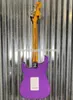 متجر مخصص عكسي Headstock Jimi Hendrix Ultraa Violet Electric Guitar Maple Neck Fingerboard Dot Dot ، لوحة رقبة محفورة خاصة ، جسر Tremolo ، Whammy Bar