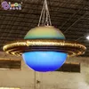 groothandel 4mD (13,2ft) met ventilator Origineel ontwerp reclame opblaasbare opgehangen Jupiter ballen inflatie opblaasplaneten model voor feestevenement podiumdecoratie