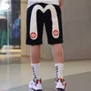 Szorty męskie szorty harajuku y2k szorty japońska moda duża m drukowana szerokie nogi spodenki Summer High Street Shorts Q240305