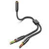 Aux Audio Splitter Cables Jack Stereo Audio Female to 2 male Headset Mic Y Connectors Cables Adapter ZZ