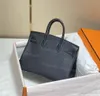 9A Tote Top Mirror Quality Honey Wax Hand Sewn Women Handbag Gold and Sier Lock Designer Bag Side Serial Number with Box1:1