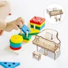 Berets diy artesanato de madeira decoração casa piano quebra-cabeça brinquedo festa mesa montagem musical brinquedo ornamento escritório
