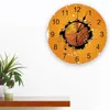 Настенные часы оранжевые круглые баскетбольные граффити спортивные бесшумные домашние кафе офисный декор для кухни искусство большие