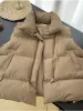 Gilet Gilet Donna Solid Stand Colletto Piumino Donna Cardigan senza maniche Donna Inverno Caldo Gilet Veste Sans Manche Femme