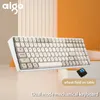 Aigo a100 teclado mecânico para jogos 24g sem fio usb typec interruptor azul com fio 100 teclas troca recarregável gamer 240229