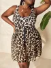 Swimwear Swimdress Plus Size Swimwear Women Tankini 2023 Leopard Print Sexy One Piece Swimsuit Bikini Beachwear Bathing Suit 5XL Monokini