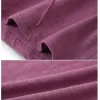 T-shirts 2023 Ribbed Sping Fashion Bamboo Cotton Tshirt Autumn Women Oneck Loose Simple Purple Tshirt Långärmad damer Grön mysig topp