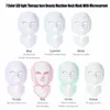 7 cores Photon PDT LED Máscara facial para cuidados com a pele Azul Verde Vermelho Dispositivos de beleza para terapia de luz facial Máscara para pescoço Máquina hidrofacial Equipamento doméstico de beleza