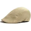 Berets Men Wysokiej jakości kapelusz w paski Ivy Sboy Flat Cap Menter Male Beret