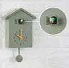 Horloges murales moderne oiseau coucou Quartz horloge maison salon Horologe minuterie bureau décoration cadeaux suspendus Watch5003288