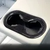 New For Mazda Cx-60 Cx60 2022 2023 ABS Carbon Fiber Rear Center Console Drink Water Cup Holder Frame Cover Trim Car Accessories