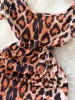 Sexy Set Dress SINGREINY Leopard Sensual Porno Underwear Women Laceup Design Backless Nightwear Short Sleeve Slim Sexy Streetwear Nig