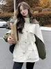 Trench Lanmrem Fashion Short -Breaker Women Contraving Colled Colored Pockets Trenge Streetty Wear 2023 Autumn New 2AA3211