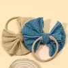 Accessoires pour cheveux, nœuds à pois, bandeau pour bébé fille, bandes élastiques en Nylon, bandeau doux pour bébé, mignon, Bandage fait à la main