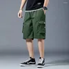 Pantaloncini da uomo Y2k Cargo Men Port Style Pantaloni a cinque quarti con gamba dritta ampia e sottile Sport estivi per il tempo libero in seta ghiacciata