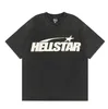 2024 Mode Hellstar Shirt Hommes rap haute tendance américaine marque Fun personnalité hip hop comics alphabet anglais imprimé lâche ras du cou à manches courtes T-shirt Hipster