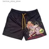 Men's Shorts Anime Shorts Men Hunter X Hunter Print Quick Dry Gym Performance Shorts Streetwear Summer Workout Mesh Running Sport Short Pants Q240305