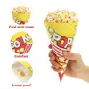 Presentförpackning 50st Red Gold Styv Paper Mini Party Popcorn Boxar Corn Candy Sanck Favor Begs Wedding Birthday Movie Tabellery