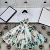 Clothing Sets BF5122 Girls Summer Short-sleeved T-shirt Skirt Suit White Big Flower Set Brand Children