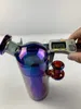 Hookah Grosso Vidro Bong Fab Egg Tubulação de Água Crânio Beaker Dab Rig Bola Reciclador Dobrado Pescoço Rosa Puprle Cor Dab Rig Bong Ash Catcher Gravity Hookah