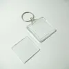 Wholes رخيصة فارغة أكريليك مربعة بوس سلاسل المفاتيح إدراج 1 5 '' 1 5 '' po keyrings 2000pcs الكثير shipp308j