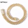 Gioielleria di moda Hiphop 17mm Baguette Diamante Iced Out Cubic Moissaniteia Oro vvs Collana a catena cubana per uomo