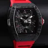 Montre de marque Grestest montres-bracelets RM montre-bracelet Rm022 (ntpt rouge) montre chronographe mécanique automatique