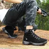 Outdoor Shoes Sandals 2023 Outdoor Waterproof Desert Men Tactical Boots Suede Leather Hiking Shoes Men Sneakers Lightweight Combat Army Boots YQ240301