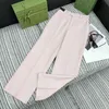 Pantalones de mujer Capris Diseñador Principios de primavera Nuevo estilo Temperamento Cintura alta Delgado Letra bordada Puntuación Tubo recto Pantalones de traje YQVP