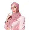 Этническая одежда, кружевной шарф, шифоновые хиджабы с белым длинным размером, цветочные края, хиджаб, мусульманская шаль, исламские арабские платки на голову