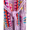 Crochet Knitted Women Cardigan Cover Ups Tassel Plaid Long Coat Bohemian 2023 Summer Beach Bikini Covers Sexy Hook Vestidos