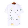 Mens T-Shirts Designer T Shirt Casual Man Womens Tees Painted Ink Splash Iti Letters Loose Short-Sleeved Round Neck Clothes Gal Lavin Otehf