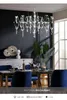 Modern Crystal Pendant Lamps American Shining Stars Chandelier Pendant Lights Fixture Bedroom Living Room Villa Home Indoor Lighting Art Decoration Luminarias