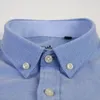 S ~ 6XL Katoenen Oxford-overhemd voor heren met lange mouwen, geruite, gestreepte casual overhemden, herenzak, regular-fit, button-down werkman-overhemd 230226