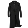 Autumn Winter Medium Length Jacket Dotad Fashionable Woolen Coat Korean Loose Casual Double Breasted Trench Coat S-4XL 240305