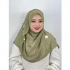 Ethnische Kleidung Muslim Quaste Blume Kopftuch Damen 6 Farben Schal Chiffon Robe Kleid Einfarbig Schöner Schal Arabisch Islamischer Hijab