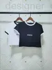 Women's T-Shirt Crop Top Letters Printed Tee Summer Black Tshirt Female Casual Hip Hop Short Sleeves Rock Streetwear Camisole Crew Neck Fashion Cotton Tops VQWB