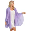 Blouse D'été Femmes Dames Doux Sheer Capes De Mariage Veste Wraps Châle En Mousseline De Soie Haussement D'épaules De Mariée Boléro Wraps Soirée De Mariage Cover Up