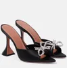 Amina Muaddi Rosie Glass Sling Sandaletten Schuhe Damen Sommer Strand Slide Täglicher Komfort High Heels Elegant Walking EU35-42