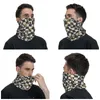 Bandanas Figures d'échecs motif cuir et Texture dorée Bandana cache-cou femmes hiver Ski randonnée écharpe guêtre échiquier visage couverture