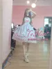 لباس الحلو الحلو اللطيف امرأة JSK لوليتا فستان الصيف Summer Sumperendess Chiffon Dress Dress Bows Lace Trim
